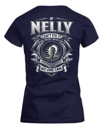 NELLY AP81-K4-626 - Personalized Ahmed Quote Apparel “If Ahmed Can't Fix It, No One Can” - Women's Standard T-Shirt - Navy