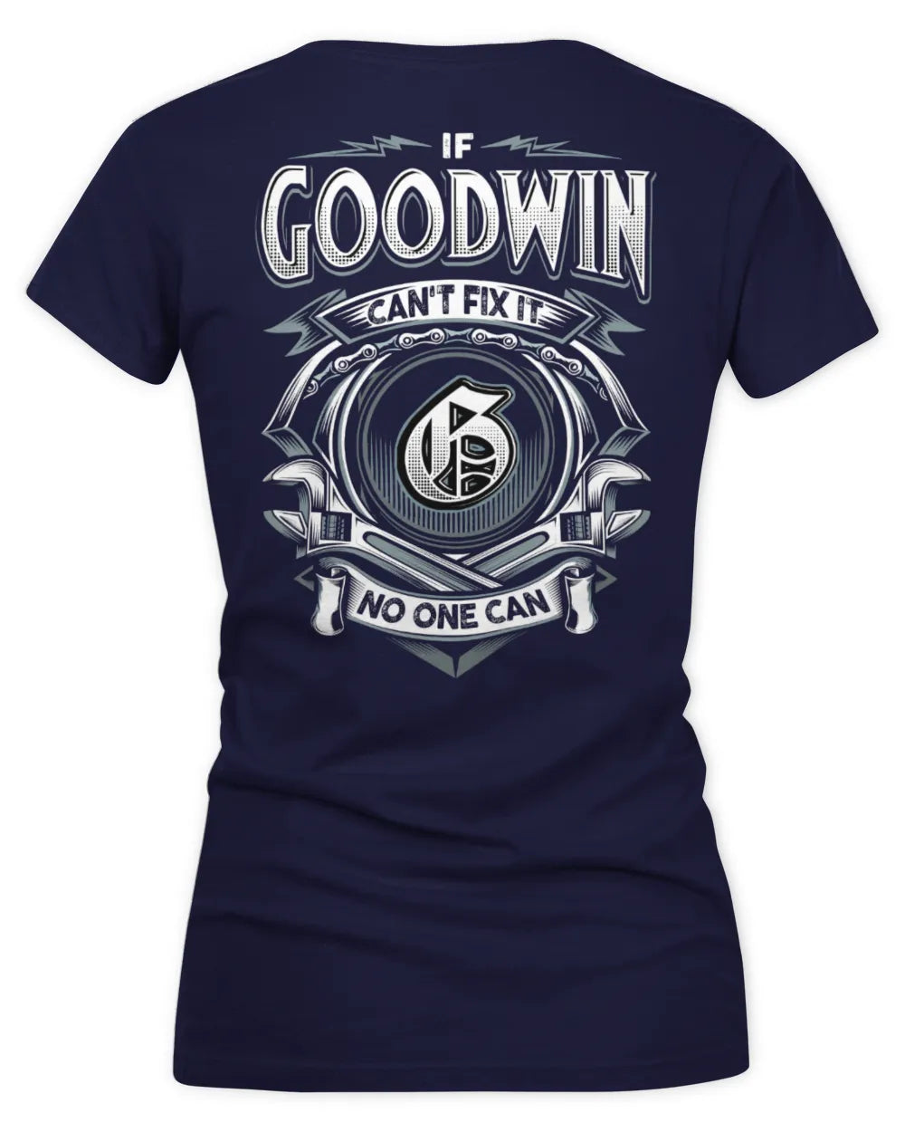 GOODWIN AP81-K4-626 - Personalized Ahmed Quote Apparel “If Ahmed Can't Fix It, No One Can” - Women's V-Neck T-Shirt - Navy
