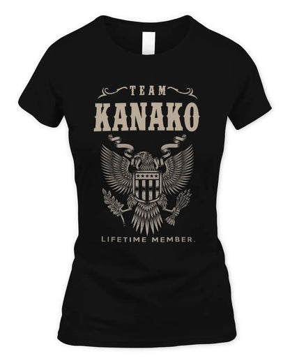 KANAKO TP06-K82 – Personalized Classic Style Apparel “Team NAME Lifetime Member” - Women's Standard T-Shirt - Black