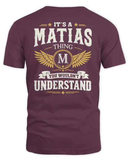 MATIAS KT06-M008 It’s a [NAME] Thing – You Wouldn’t Understand | Personalized Vintage T-Shirt - Unisex Standard T-Shirt - Maroon