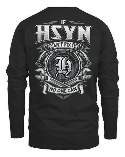 HSYN AP81-K4-626 - Personalized Ahmed Quote Apparel “If Ahmed Can't Fix It, No One Can” - Men's Long Sleeved T-Shirt - Black