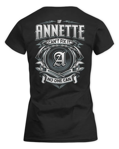 ANNETTE AP81-K4-626 - Personalized Ahmed Quote Apparel “If Ahmed Can't Fix It, No One Can” - Women's Standard T-Shirt - Black