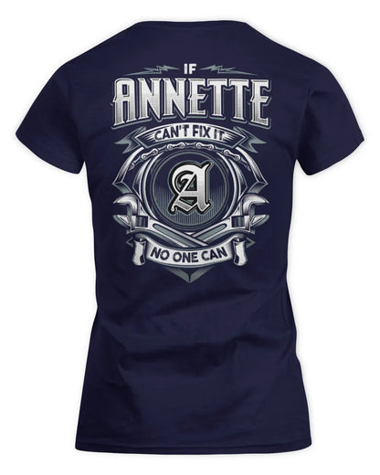 ANNETTE AP81-K4-626 - Personalized Ahmed Quote Apparel “If Ahmed Can't Fix It, No One Can” - Women's Standard T-Shirt - Navy