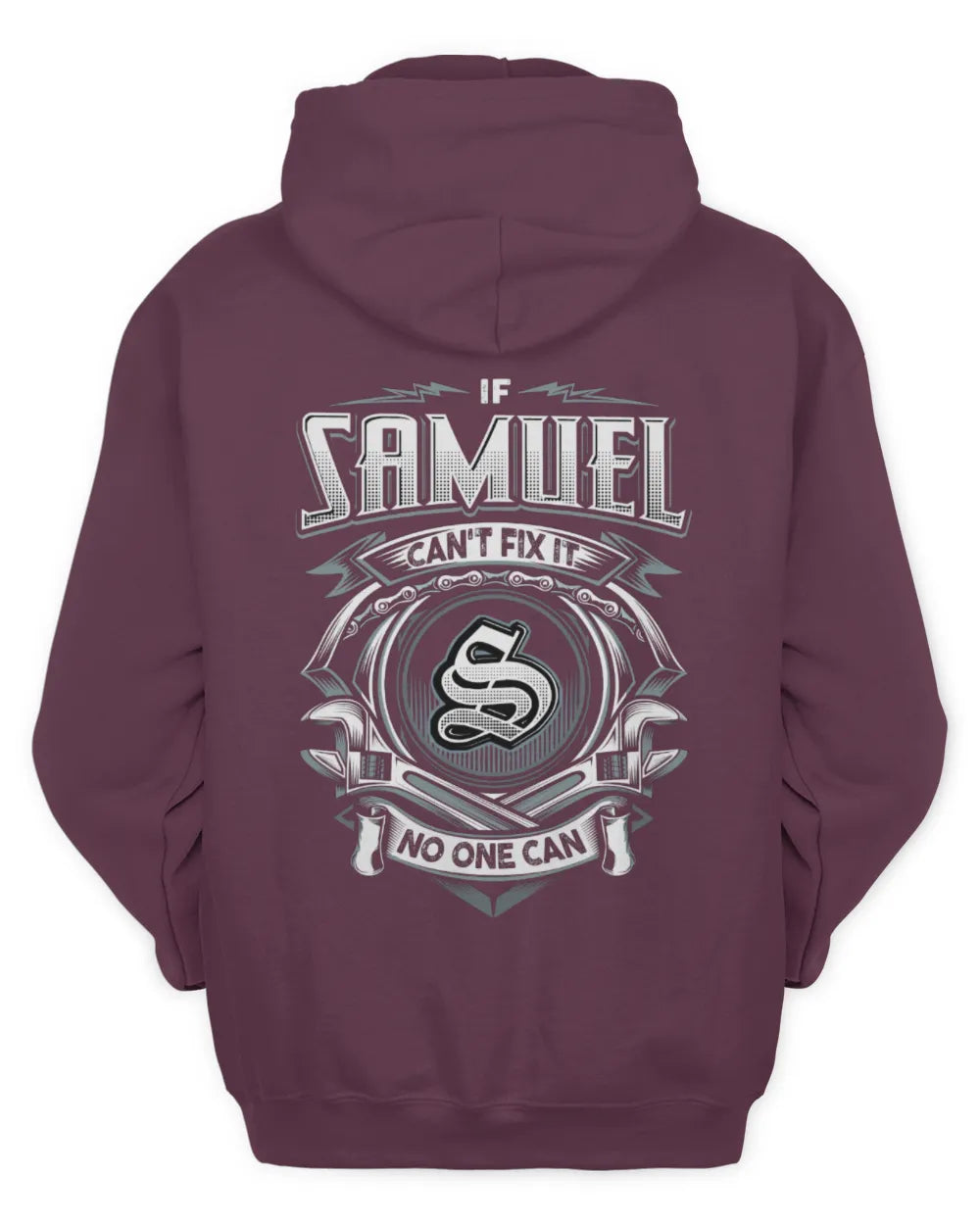 SAMUEL AP81-K4-626 - Personalized Ahmed Quote Apparel “If Ahmed Can't Fix It, No One Can” - Unisex Hoodie - Maroon