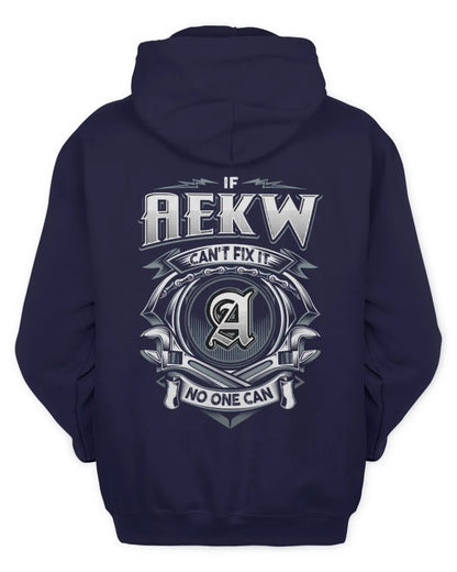 AEKW AP81-K4-626 - Personalized Ahmed Quote Apparel “If Ahmed Can't Fix It, No One Can” - Unisex Hoodie - Navy