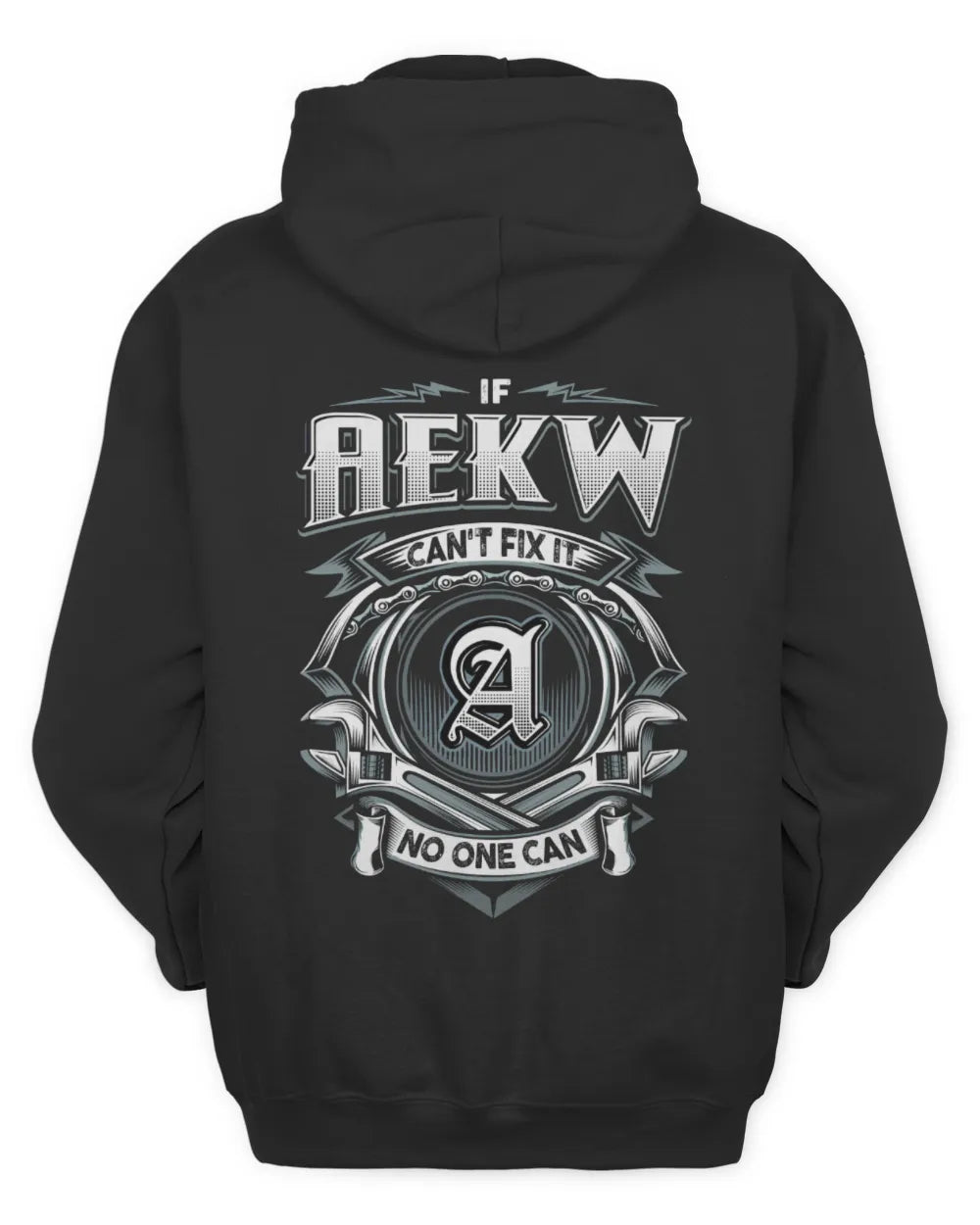 AEKW AP81-K4-626 - Personalized Ahmed Quote Apparel “If Ahmed Can't Fix It, No One Can” - Unisex Hoodie - Black
