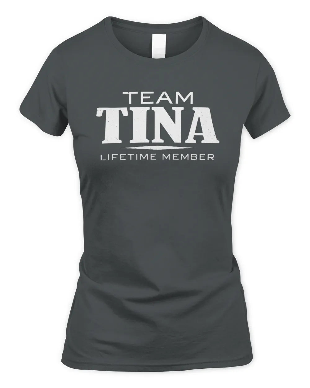 TINA BL62-K4-128 - Personalized “Team NAME Lifetime Member” - Women's Standard T-Shirt - Charcoal
