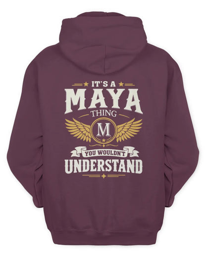 MAYA KT06-M008 It’s a [NAME] Thing – You Wouldn’t Understand | Personalized Vintage T-Shirt - Unisex Hoodie - Maroon