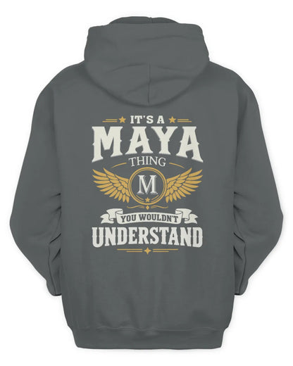 MAYA KT06-M008 It’s a [NAME] Thing – You Wouldn’t Understand | Personalized Vintage T-Shirt - Unisex Hoodie - Charcoal