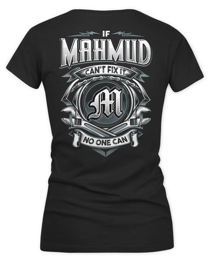 MAHMUD AP81-K4-626 - Personalized Ahmed Quote Apparel “If Ahmed Can't Fix It, No One Can” - Women's V-Neck T-Shirt - Black