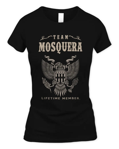 MOSQUERA TP06-K82 – Personalized Classic Style Apparel “Team NAME Lifetime Member” - Women's Standard T-Shirt - Black