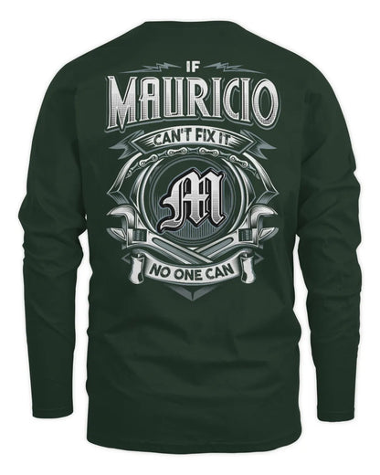 MAURICIO AP81-K4-626 - Personalized Ahmed Quote Apparel “If Ahmed Can't Fix It, No One Can” - Men's Long Sleeved T-Shirt - Forest Green