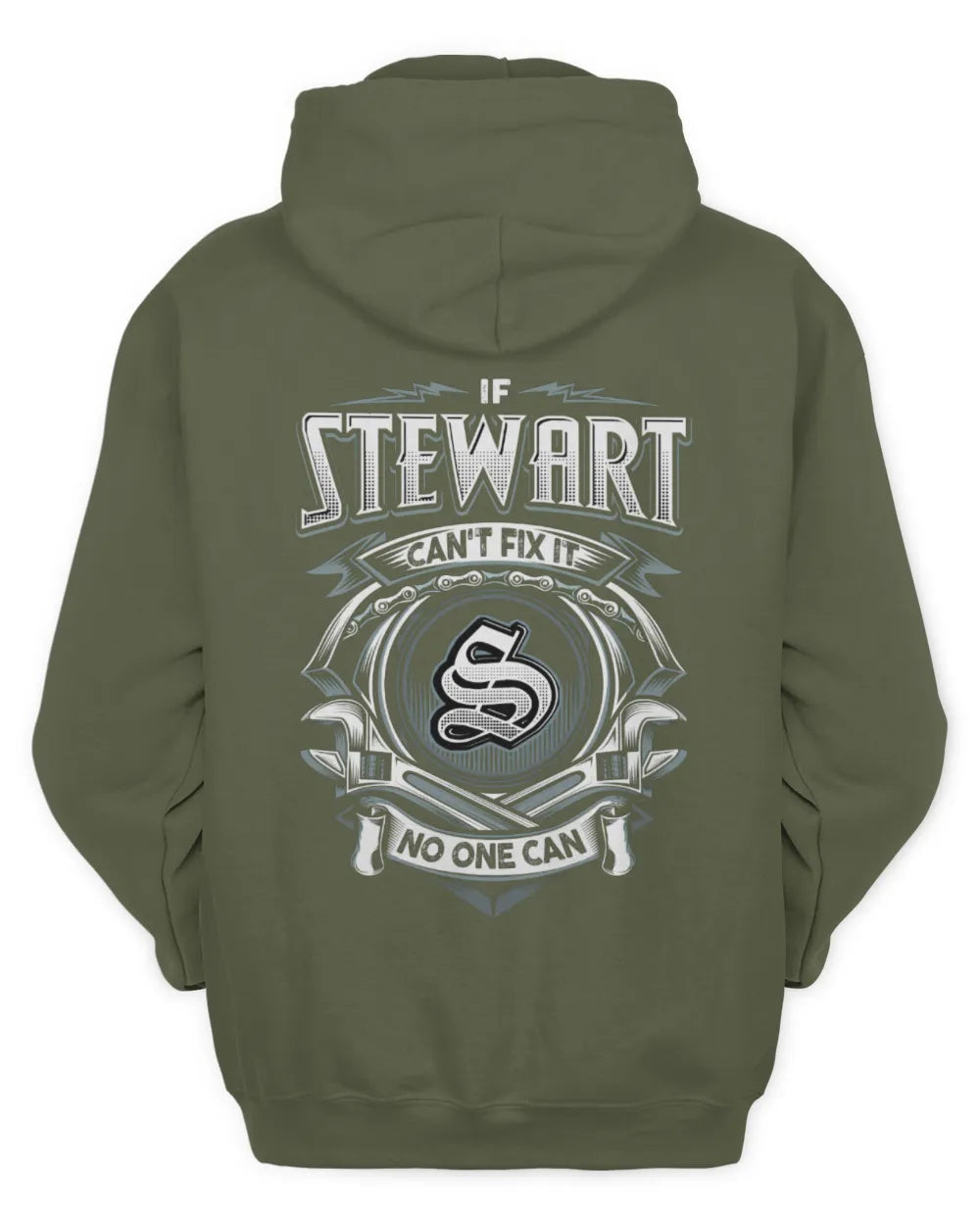 STEWART AP81-K4-626 - Personalized Ahmed Quote Apparel “If Ahmed Can't Fix It, No One Can” - Unisex Hoodie - Military Green
