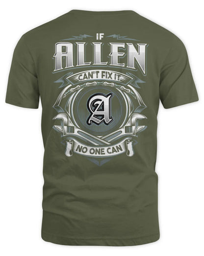 ALLEN AP81-K4-626 - Personalized Ahmed Quote Apparel “If Ahmed Can't Fix It, No One Can” - Unisex Standard T-Shirt - Military Green