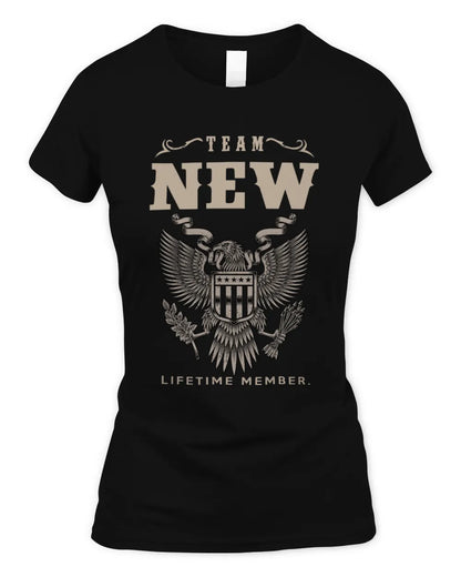NEW TP06-K82 – Personalized Classic Style Apparel “Team NAME Lifetime Member” - Women's Standard T-Shirt - Black