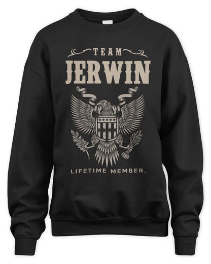 JERWIN TP06-K82 – Personalized Classic Style Apparel “Team NAME Lifetime Member” - Unisex Sweatshirt - Black