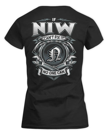 NIW AP81-K4-626 - Personalized Ahmed Quote Apparel “If Ahmed Can't Fix It, No One Can” - Women's Standard T-Shirt - Black