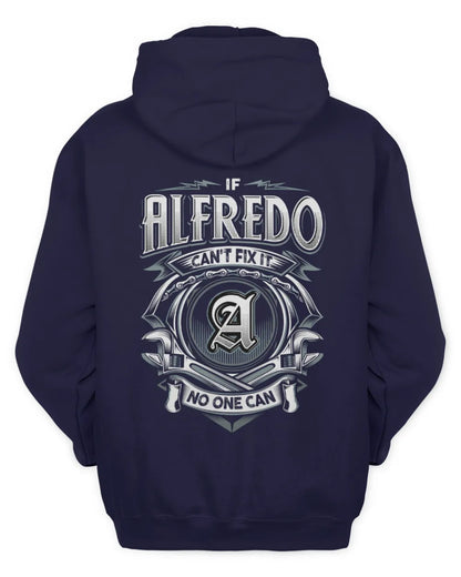 ALFREDO AP81-K4-626 - Personalized Ahmed Quote Apparel “If Ahmed Can't Fix It, No One Can” - Unisex Hoodie - Navy