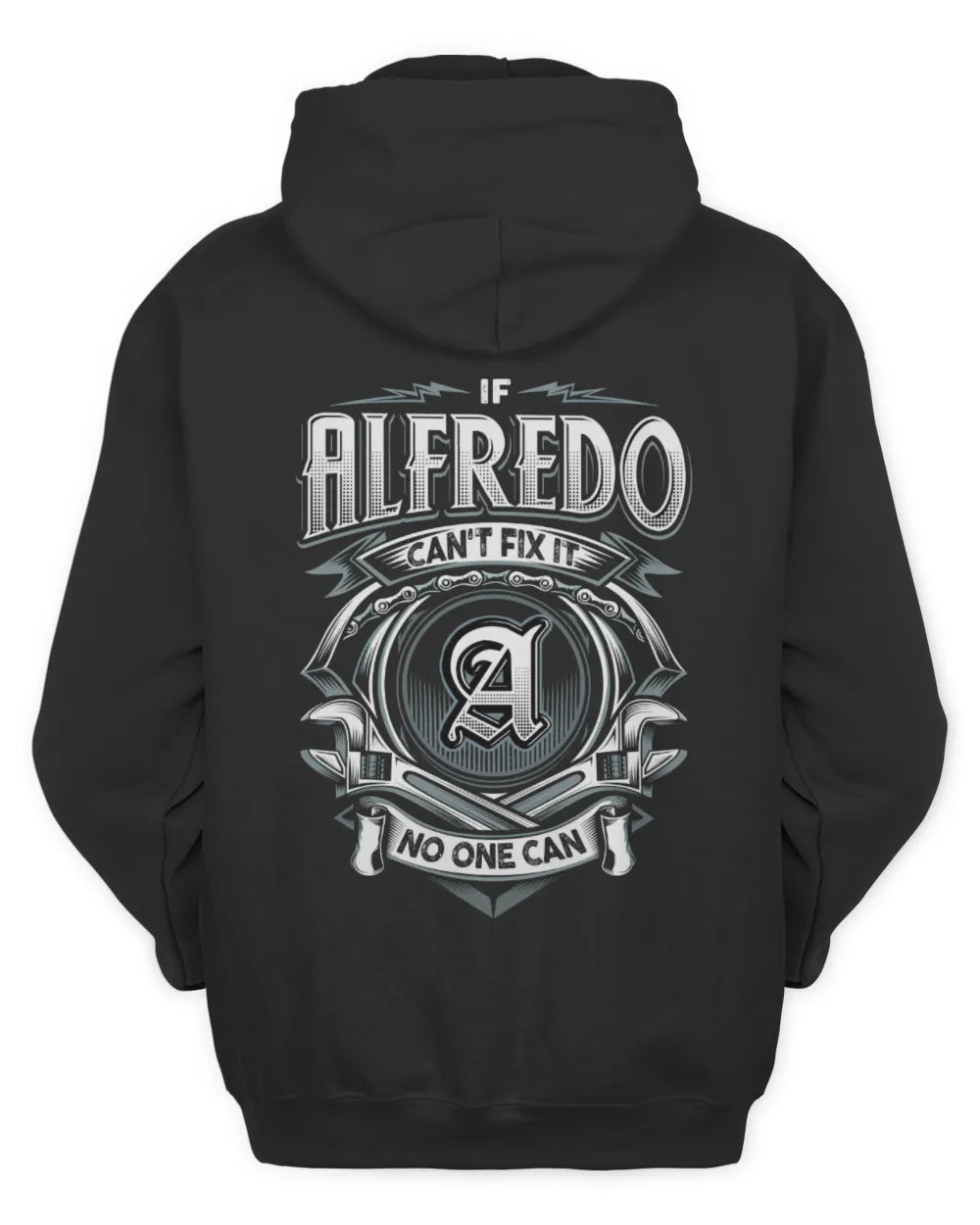 ALFREDO AP81-K4-626 - Personalized Ahmed Quote Apparel “If Ahmed Can't Fix It, No One Can” - Unisex Hoodie - Black