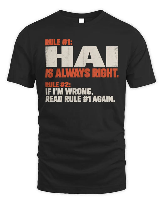 HAI NP1-H006 
Always Right Personalized Name T-Shirt – Funny Custom Name Shirt