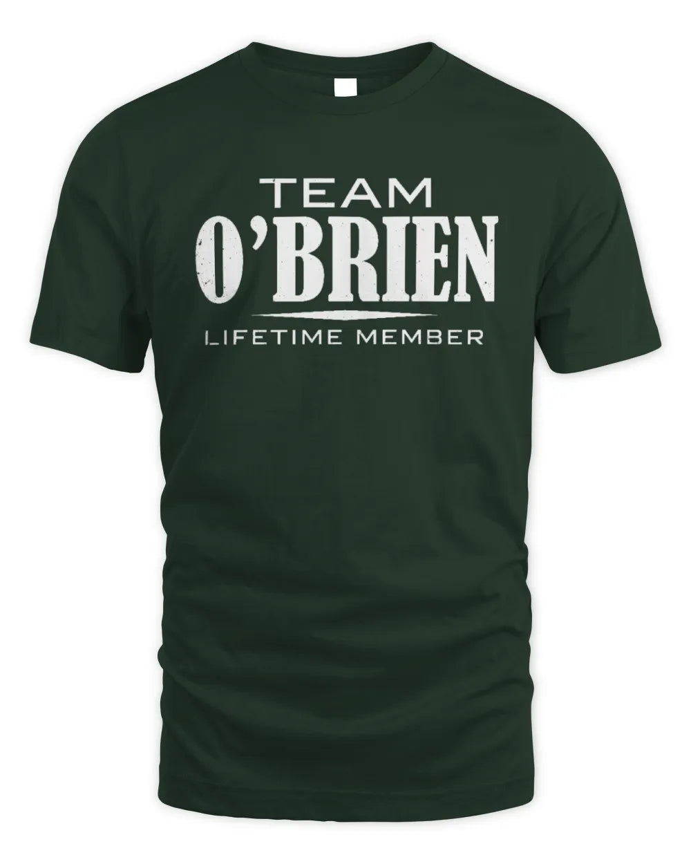 O'BRIEN BL62-K4-128 - Personalized “Team NAME Lifetime Member” - Unisex Standard T-Shirt - Forest Green
