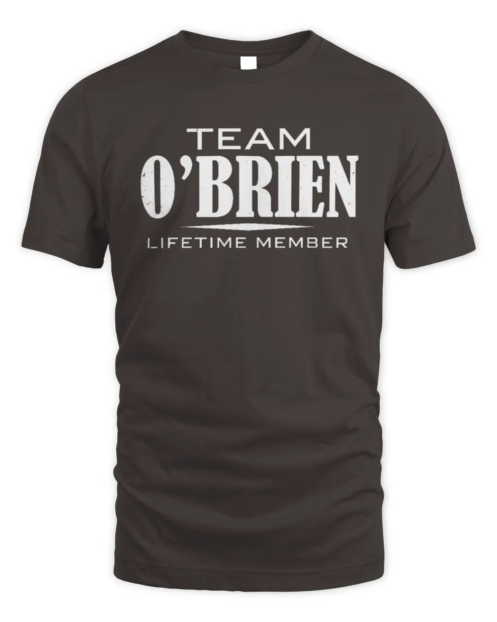 O'BRIEN BL62-K4-128 - Personalized “Team NAME Lifetime Member” - Unisex Standard T-Shirt - Dark Chocolate