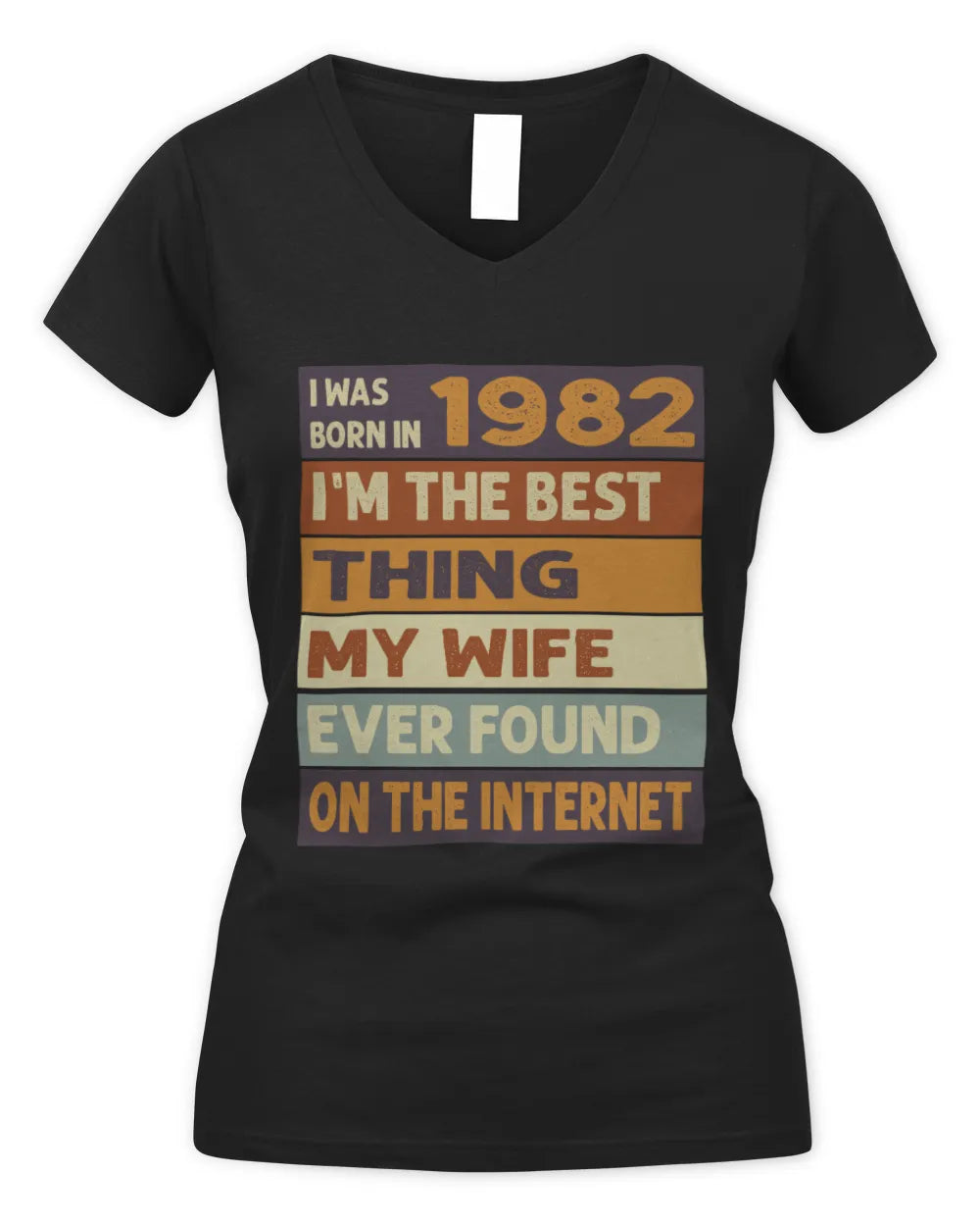 1982 HH89-K2 – Funny Birth Year Wife Quote T-Shirt - Women's V-Neck T-Shirt - Black
