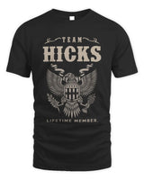 HICKS TP06-K82 – Personalized Classic Style Apparel “Team NAME Lifetime Member” - Unisex Standard T-Shirt - Black