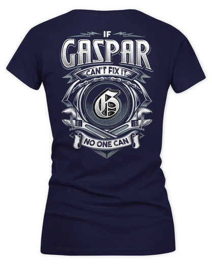 GASPAR AP81-K4-626 - Personalized Ahmed Quote Apparel “If Ahmed Can't Fix It, No One Can” - Women's V-Neck T-Shirt - Navy