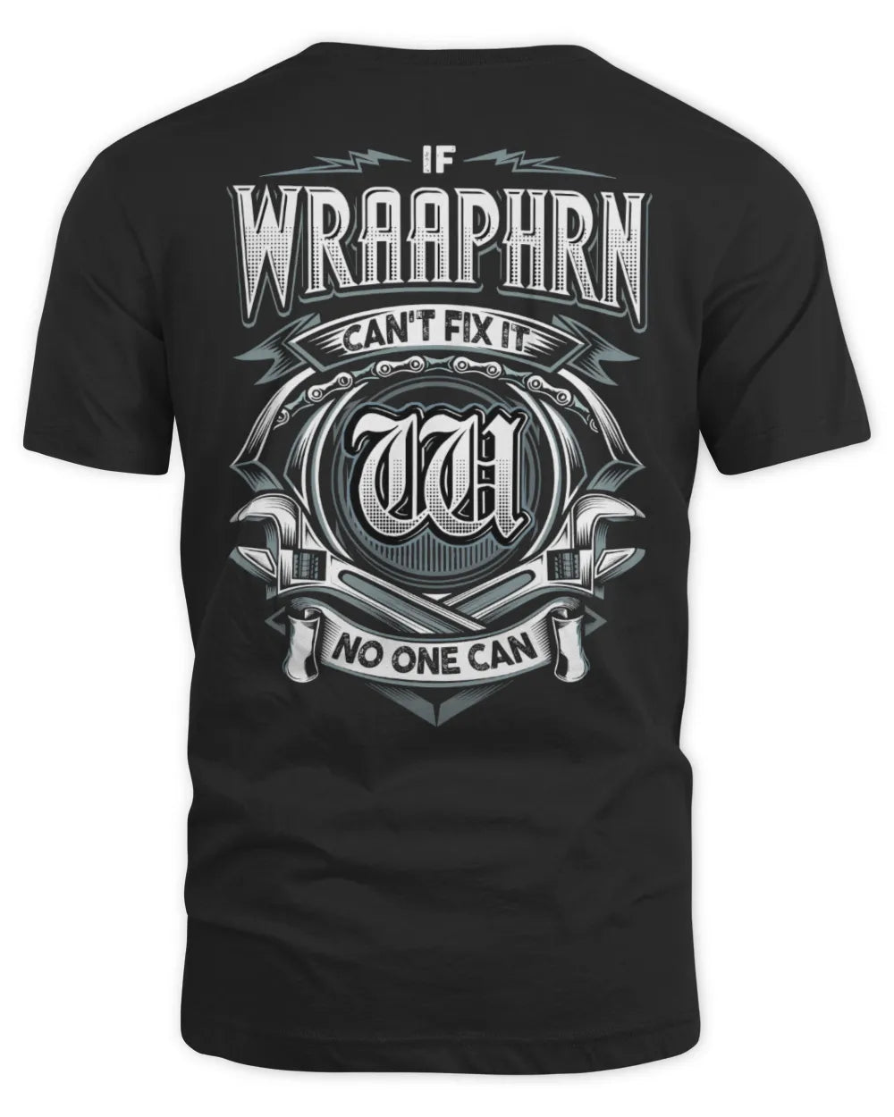 WRAAPHRN AP81-K4-626 - Personalized Ahmed Quote Apparel “If Ahmed Can't Fix It, No One Can” - Unisex Standard T-Shirt - Black