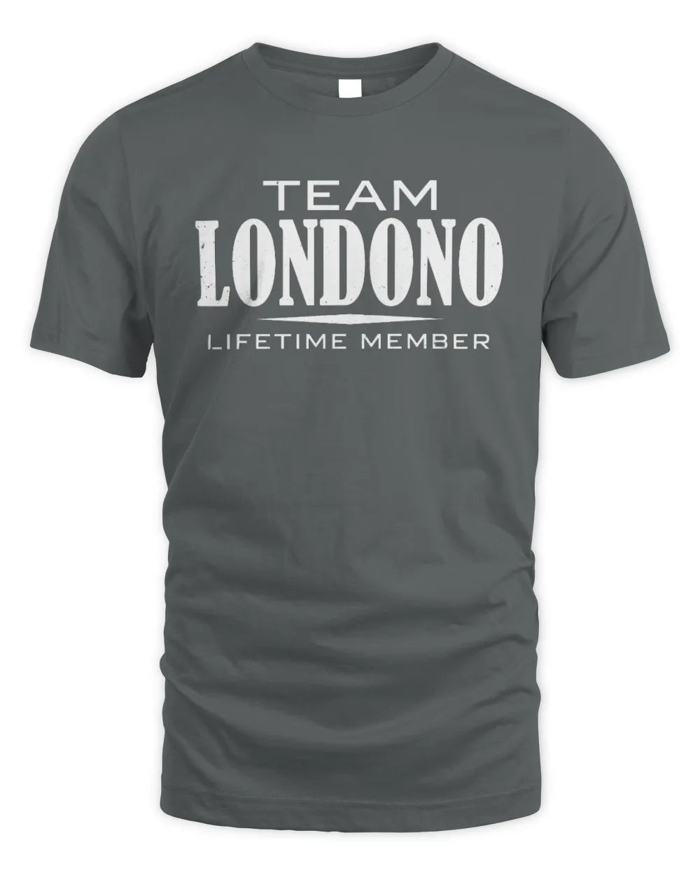 LONDONO BL62-K4-128 - Personalized “Team NAME Lifetime Member” - Unisex Standard T-Shirt - Charcoal