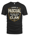 PASCUAL NT1-K008 Cross A/An NAME, You Deal With the Whole Clan | Personalized Vintage T-Shirt - Unisex Standard T-Shirt - Black