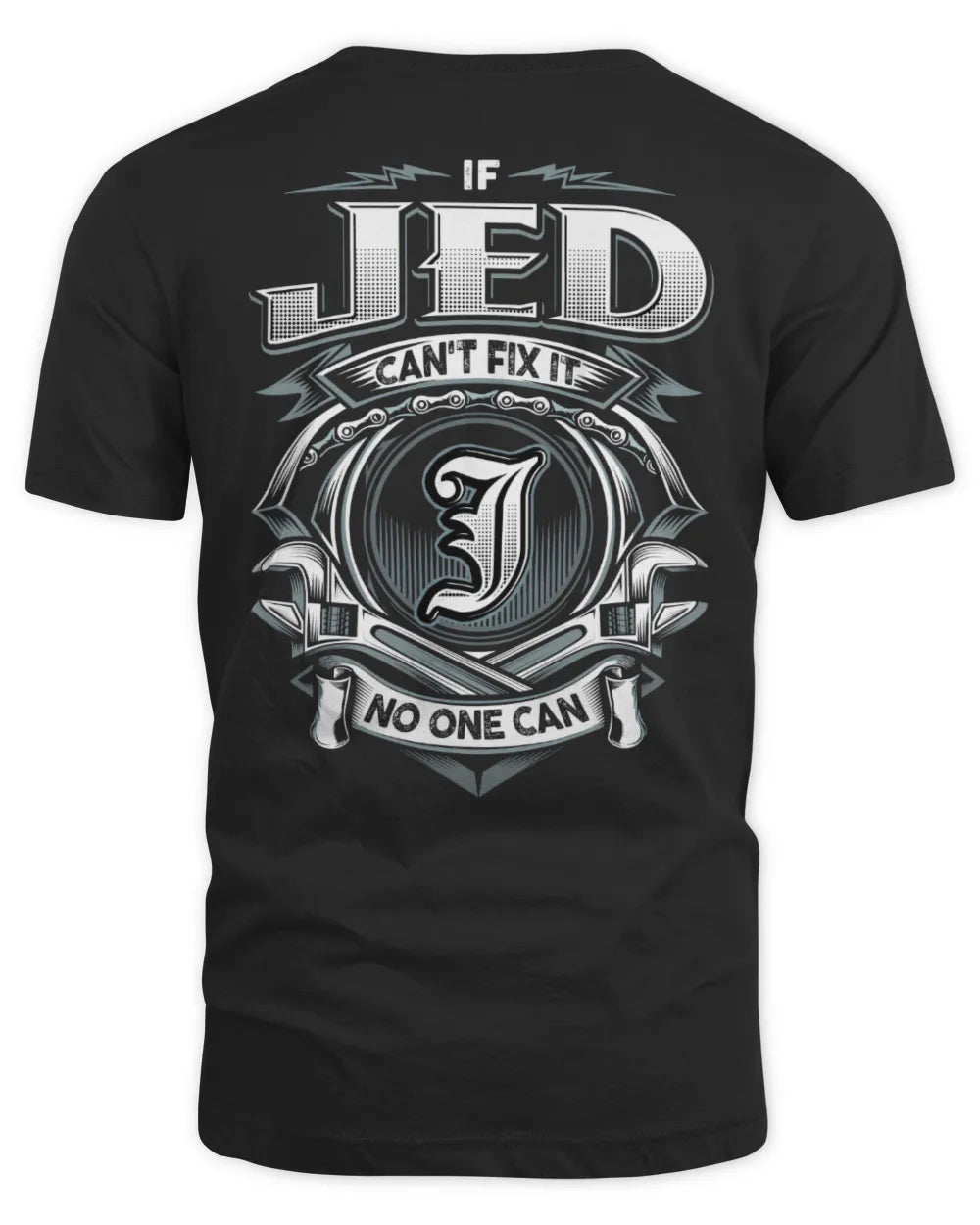 JED AP81-K4-626 - Personalized Ahmed Quote Apparel “If Ahmed Can't Fix It, No One Can” - Unisex Standard T-Shirt - Black