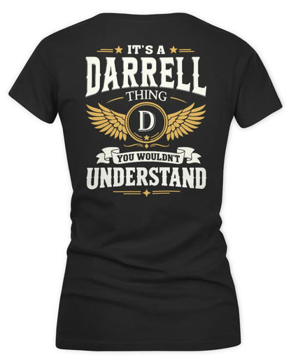 DARRELL KT06-M008 It’s a [NAME] Thing – You Wouldn’t Understand | Personalized Vintage T-Shirt - Women's V-Neck T-Shirt - Black