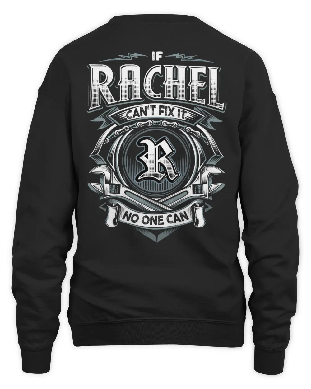 RACHEL AP81-K4-626 - Personalized Ahmed Quote Apparel “If Ahmed Can't Fix It, No One Can” - Unisex Sweatshirt - Black
