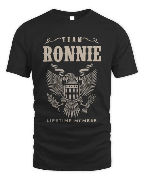 RONNIE TP06-K82 – Personalized Classic Style Apparel “Team NAME Lifetime Member” - Unisex Standard T-Shirt - Black