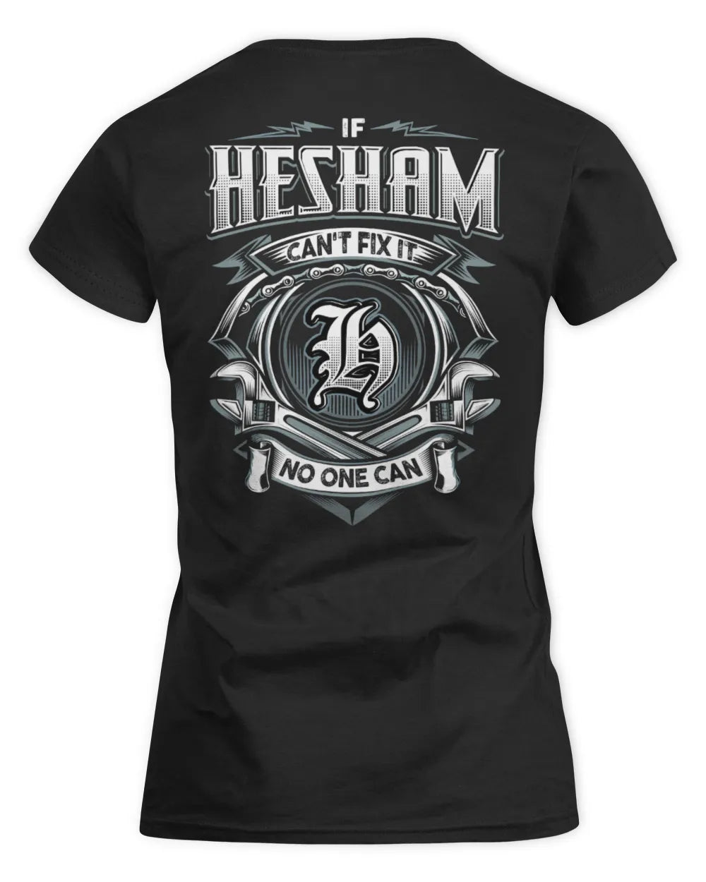 HESHAM AP81-K4-626 - Personalized Ahmed Quote Apparel “If Ahmed Can't Fix It, No One Can” - Women's Standard T-Shirt - Black