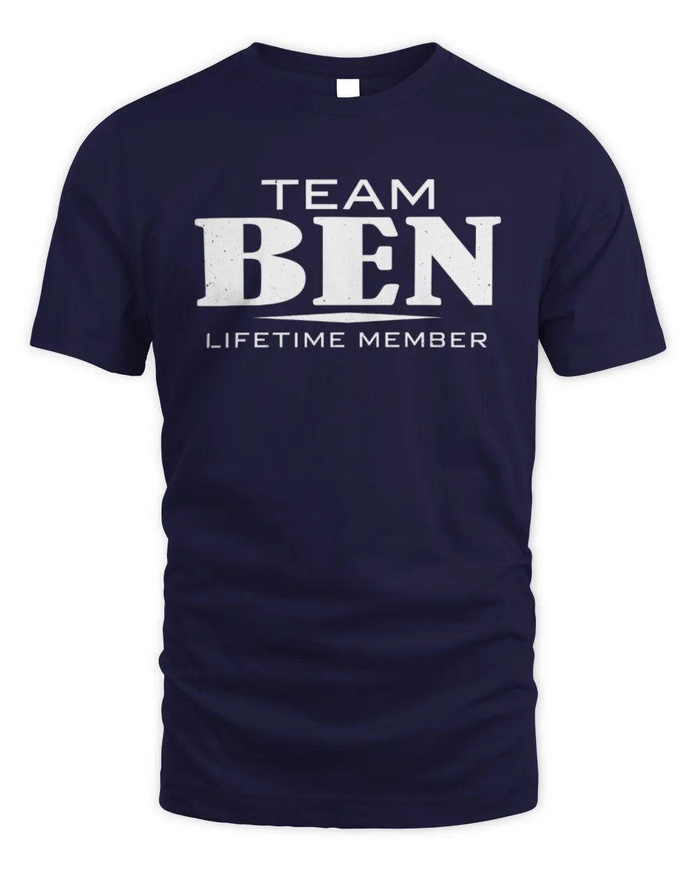 BEN BL62-K4-128 - Personalized “Team NAME Lifetime Member” - Unisex Standard T-Shirt - Navy