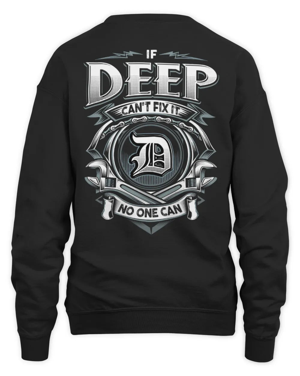 DEEP AP81-K4-626 - Personalized Ahmed Quote Apparel “If Ahmed Can't Fix It, No One Can” - Unisex Sweatshirt - Black
