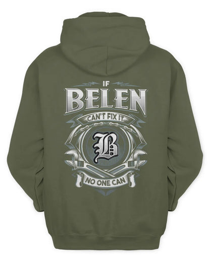 BELEN AP81-K4-626 - Personalized Ahmed Quote Apparel “If Ahmed Can't Fix It, No One Can” - Unisex Hoodie - Military Green