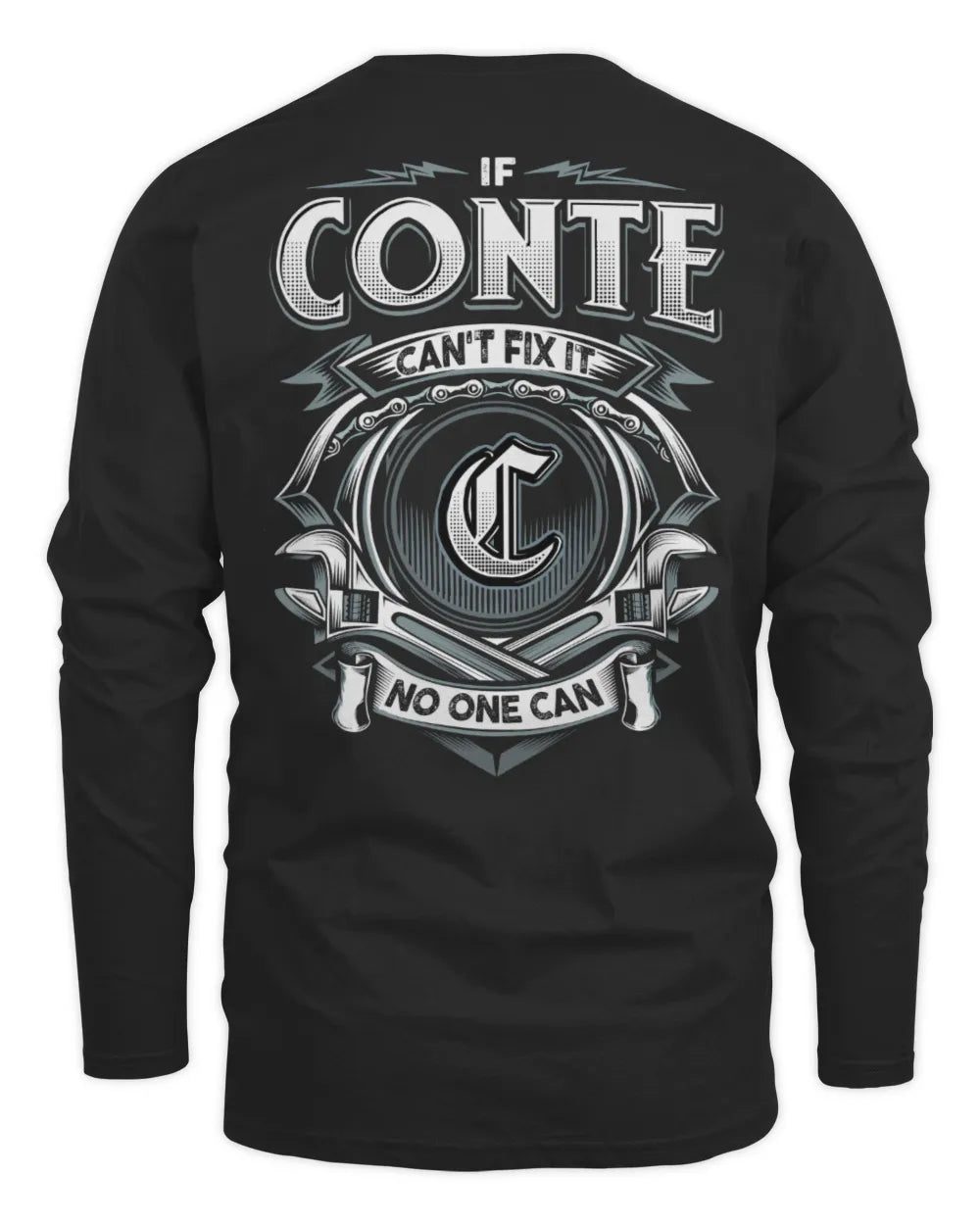 CONTE AP81-K4-626 - Personalized Ahmed Quote Apparel “If Ahmed Can't Fix It, No One Can” - Men's Long Sleeved T-Shirt - Black