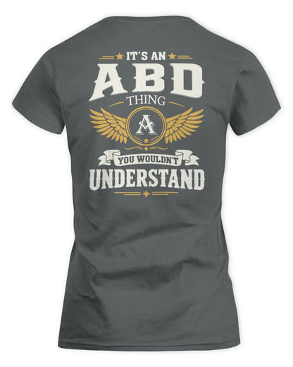 ABD KT06-M008 It’s a [NAME] Thing – You Wouldn’t Understand | Personalized Vintage T-Shirt - Women's Standard T-Shirt - Charcoal