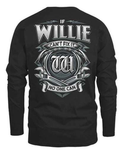 WILLIE AP81-K4-626 - Personalized Ahmed Quote Apparel “If Ahmed Can't Fix It, No One Can” - Men's Long Sleeved T-Shirt - Black