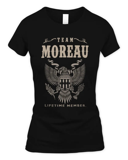 MOREAU TP06-K82 – Personalized Classic Style Apparel “Team NAME Lifetime Member” - Women's Standard T-Shirt - Black