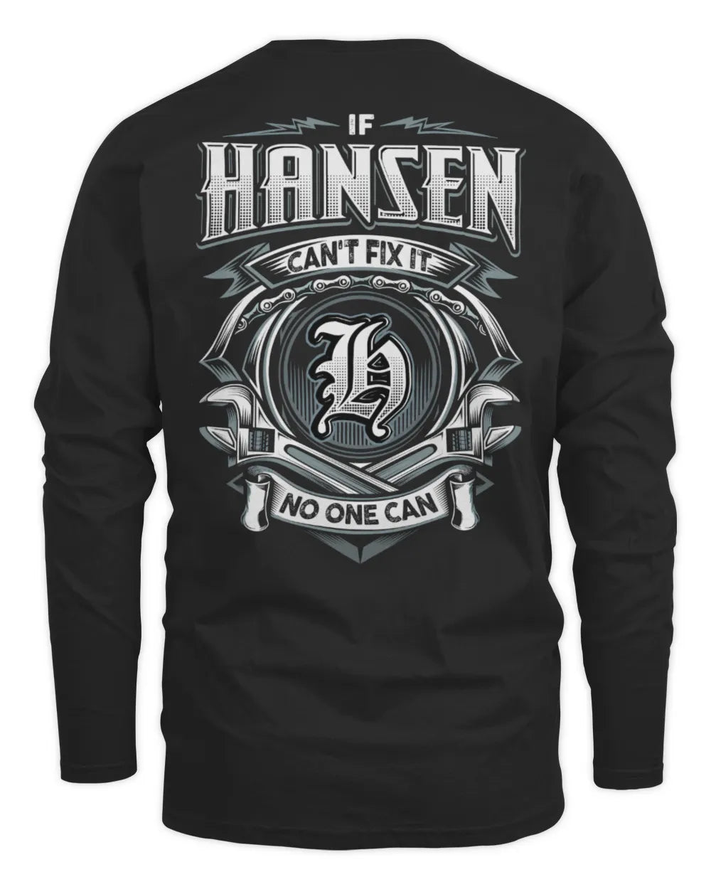 HANSEN AP81-K4-626 - Personalized Ahmed Quote Apparel “If Ahmed Can't Fix It, No One Can” - Men's Long Sleeved T-Shirt - Black