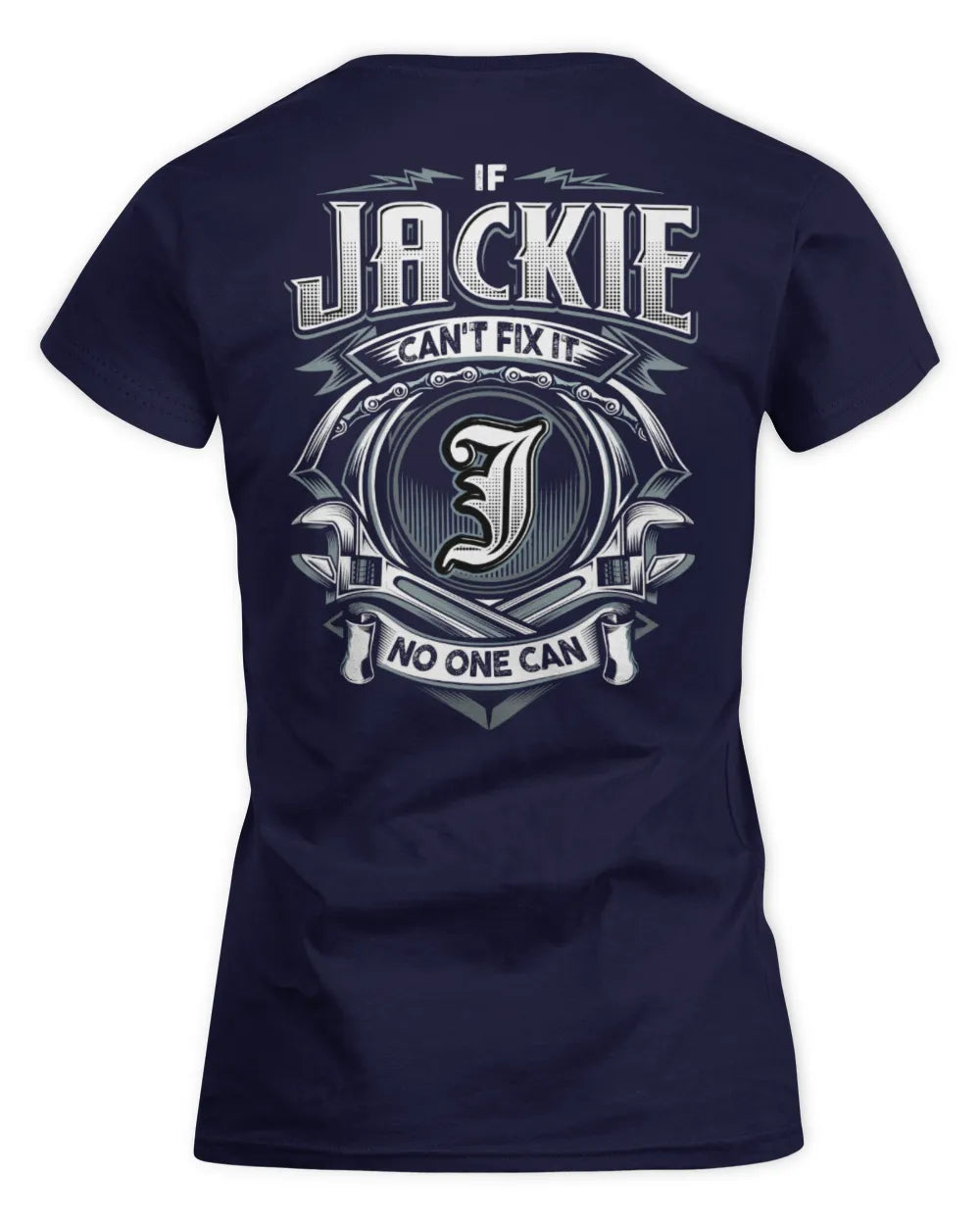 JACKIE AP81-K4-626 - Personalized Ahmed Quote Apparel “If Ahmed Can't Fix It, No One Can” - Women's Standard T-Shirt - Navy