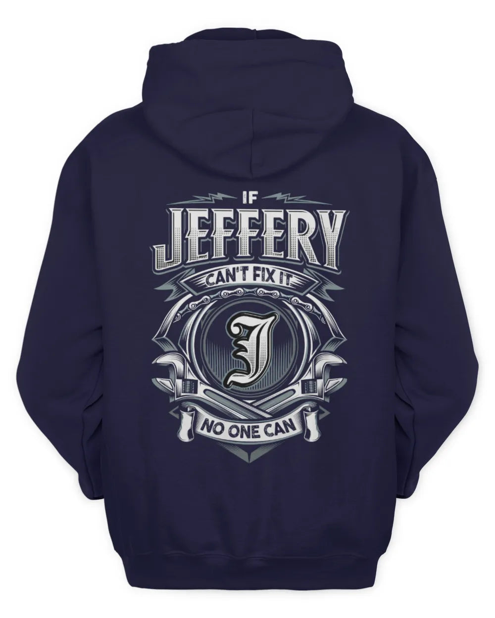JEFFERY AP81-K4-626 - Personalized Ahmed Quote Apparel “If Ahmed Can't Fix It, No One Can” - Unisex Hoodie - Navy
