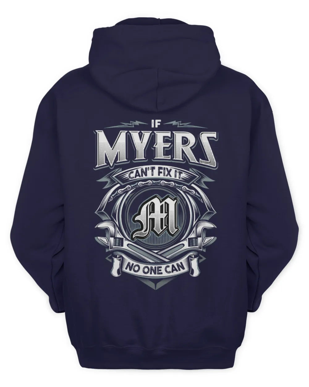 MYERS AP81-K4-626 - Personalized Ahmed Quote Apparel “If Ahmed Can't Fix It, No One Can” - Unisex Hoodie - Navy