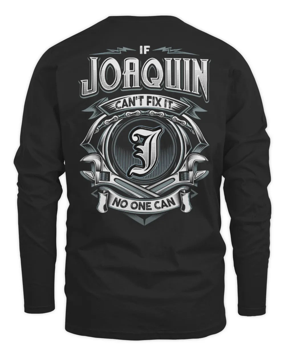 JOAQUIN AP81-K4-626 - Personalized Ahmed Quote Apparel “If Ahmed Can't Fix It, No One Can” - Men's Long Sleeved T-Shirt - Black