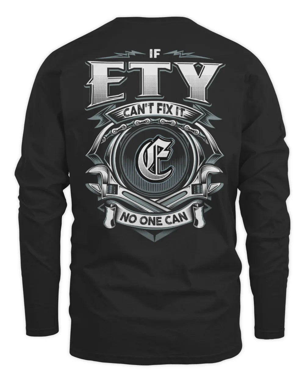 ETY AP81-K4-626 - Personalized Ahmed Quote Apparel “If Ahmed Can't Fix It, No One Can” - Men's Long Sleeved T-Shirt - Black